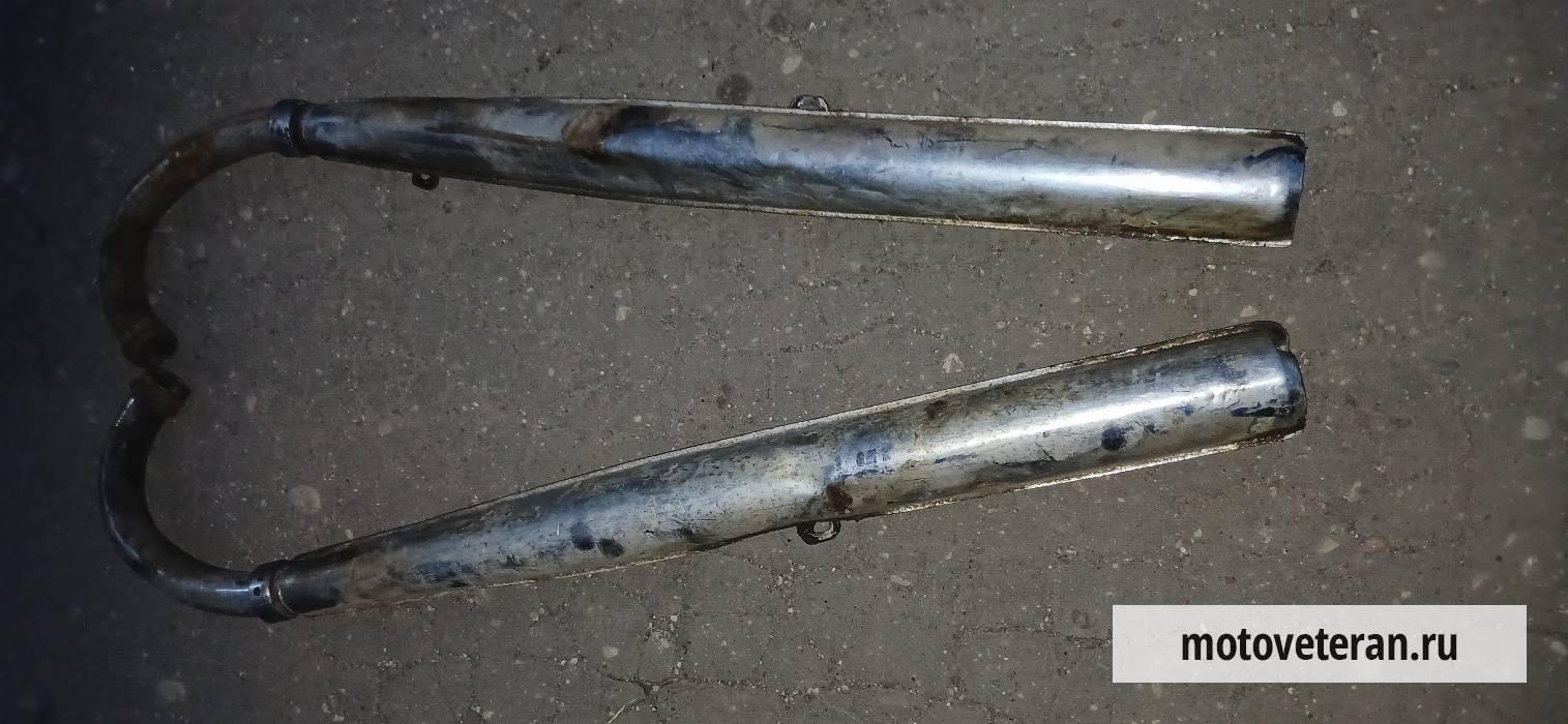 Боевые глушители на мотоцикл ИЖ Планета-2 Юпитер-2 фото