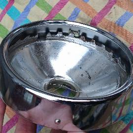 Изображение детали Отражатель + новый ободок фары на мотоцикл ИЖ Планета-3 Юпитер-3